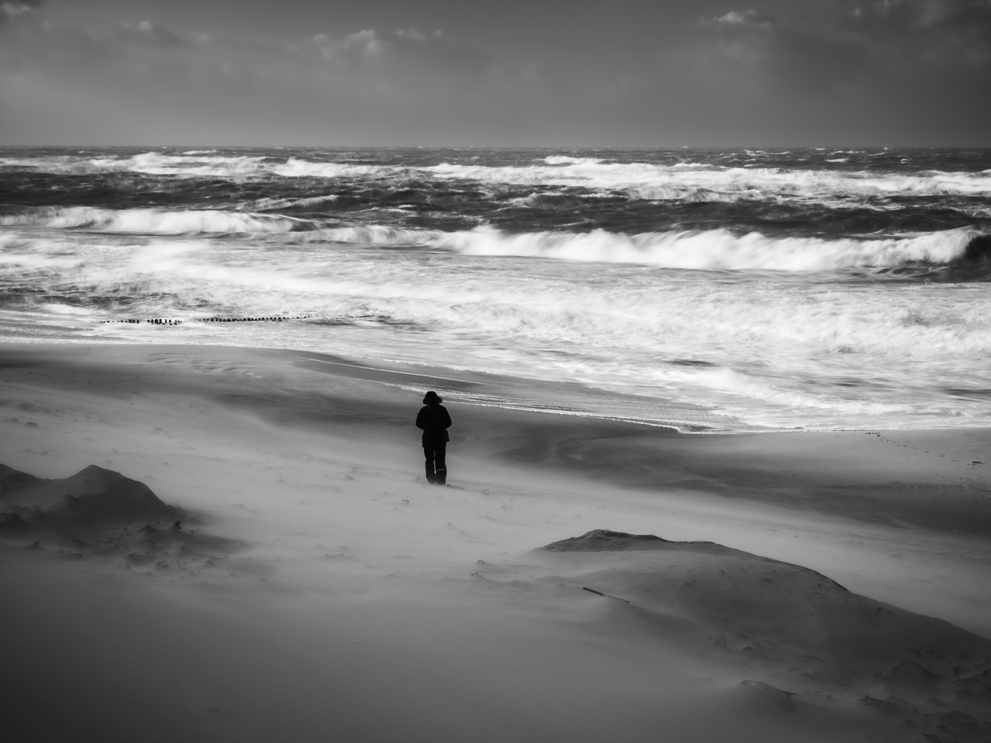 Allein vor dem Meer
